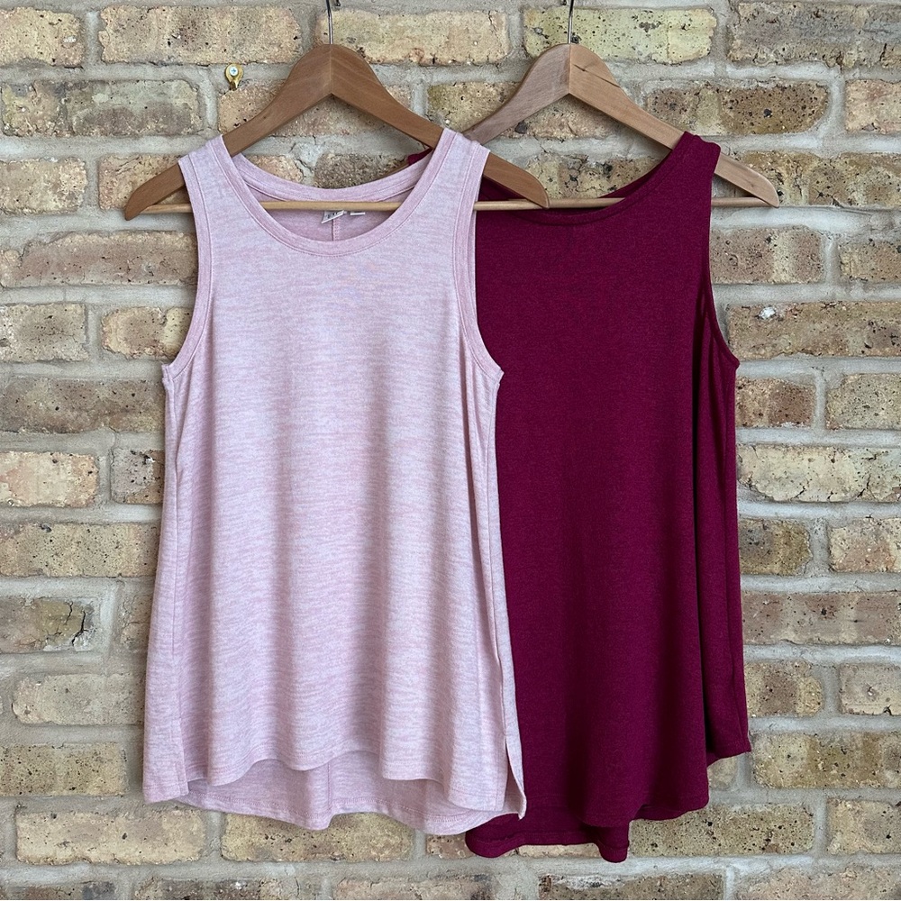 Bundle of 2 Pink GAP-Brand Knit Tanks